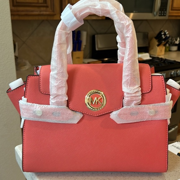 MICHAEL KORS CARMEN MEDIUM FLAP SATCHEL HANDBAG CROSSBODY - Picture 4 of 13